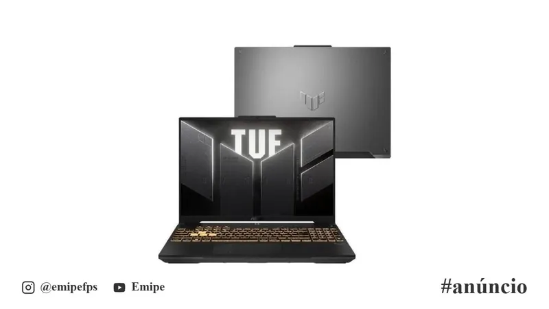 Notebook ASUS TUF Gamer F16 FX607VU NVIDIA RTX 4050 Intel 5 210H 16GB RAM 512GB SSD Linux LED FHD 16" IPS 144Hz em promoção na Shopee