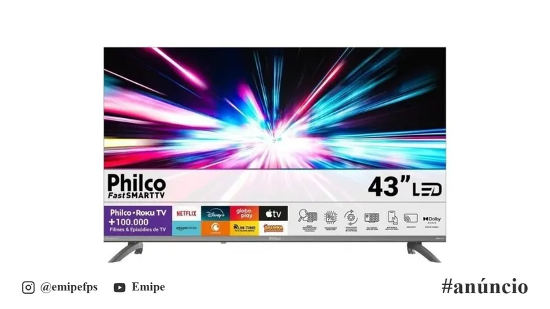Smart Tv Philco 43" Full Hd Roku Tv P43cra em promoção na Shopee