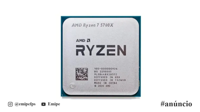 Processador Ryzen 7 5700x 3.4ghz (4.6ghz Max) - Novo S/Box em promoção na Shopee