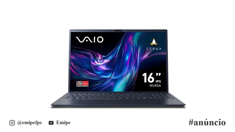 Notebook VAIO FE16 AMD Ryzen 7-5825U Linux 16GB RAM 256GB SSD 16" IPS WUXGA Antirreflexo - Cinza em promoção na Shopee