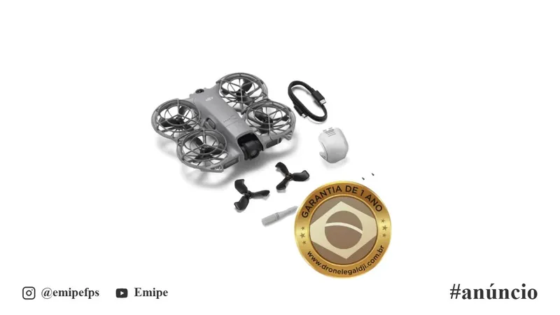 Drone DJI Neo 2 novo original (acompanha 1 bateria) com nfe, anatel, 1 ano de cobertura garantida em promoção na Shopee