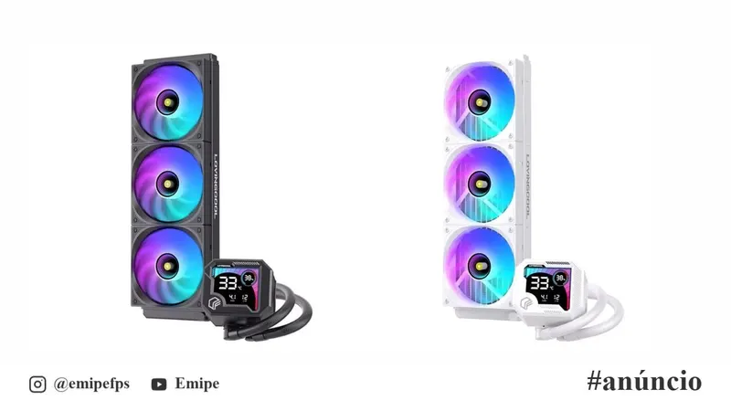 Water Cooler 360mm RGB com Display | Alto Desempenho CPU AK-03-2 em promoção na Shopee
