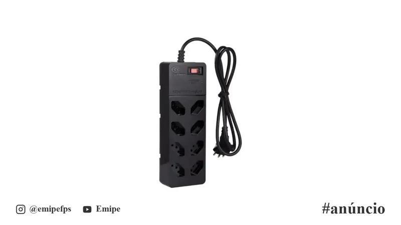 Filtro De Linha com Dps iCLAMPER Energia 8 Tomadas Régua com Tecnologia Lcf em promoção na Mercado Livre