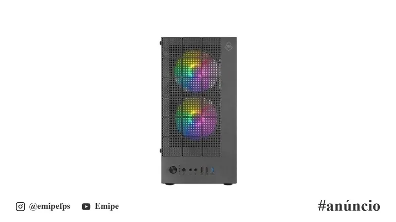 Gabinete Gamer Mancer Grimore, Mini-Tower, Lateral de Vidro, 2 Fans Rainbow, Preto, Mcr-Grm-Bk em promoção na Shopee