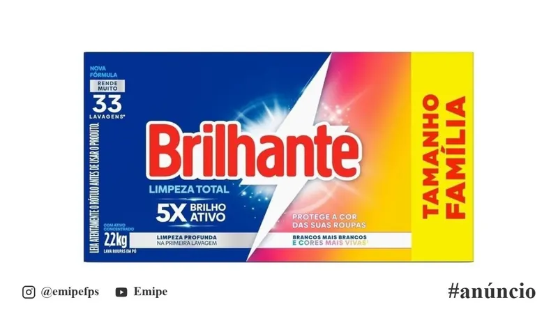 Brilhante Limpeza Total Sabão Em Pó em promoção
