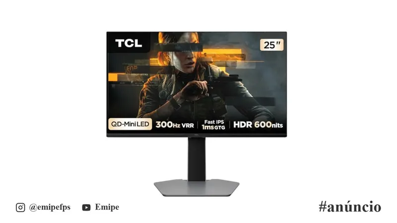 Monitor Tcl 25 Qd Mini 2 em promoção