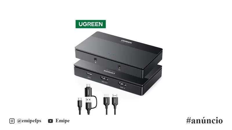 Placa de Captura de Vídeo UGREEN CM630-15390A, 1080p 60Hz em promoção na AliExpress