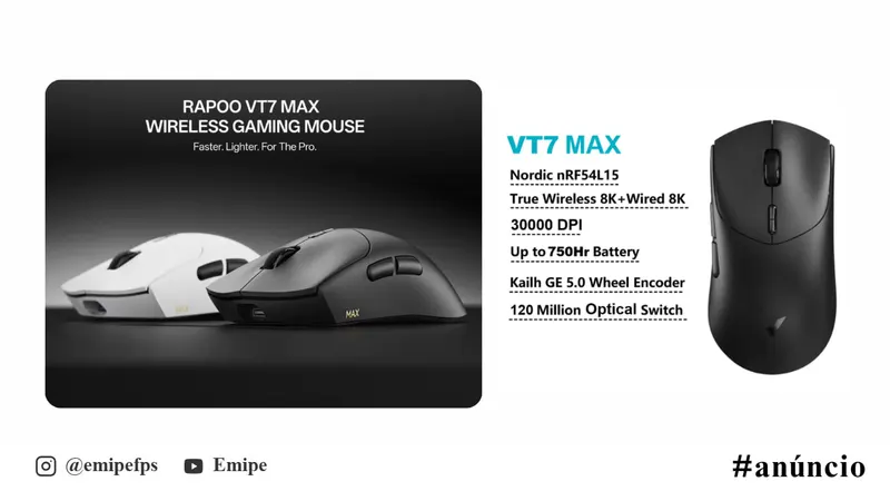Rapoo VT7 MAX Mouse em promoção
