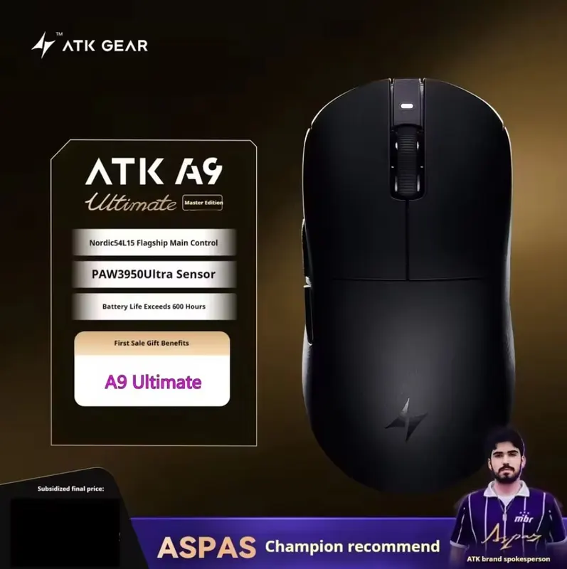 Mouse ATK Dragonfly A9 Air Ultimate em promoção