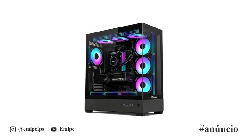 Gabinete Obsid Frame Vidro Mid Tower em promoção