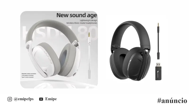 Headset Smailwolf L80 Bluetooth Wireless Wired Three-Mode (Cor Branca) em promoção na AliExpress