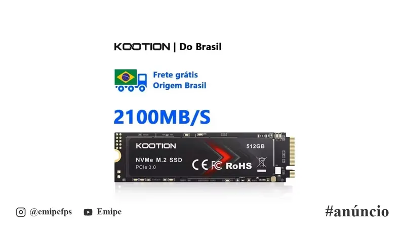 Kootion X15Lite SSD NVMe M.2 2280 em promoção