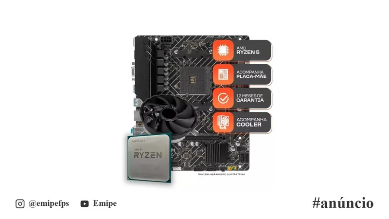 Kit Upgrade Gamer, AMD Ryzen 5 3400G, A520M em promoção na Shopee