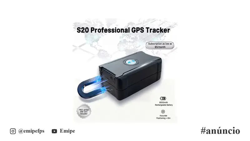 Rastreador GPS 4G+2G 6000mAh | 90 Dias de Longa Duração em Standby | Localização em Tempo Real e Geo-Fence | Assinatura de $5/Mês em promoção na AliExpress