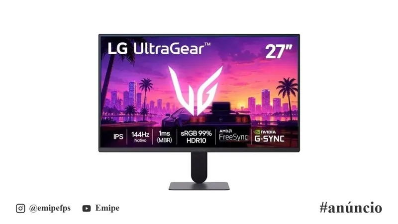 Monitor Lg Ultragear 27 em promoção