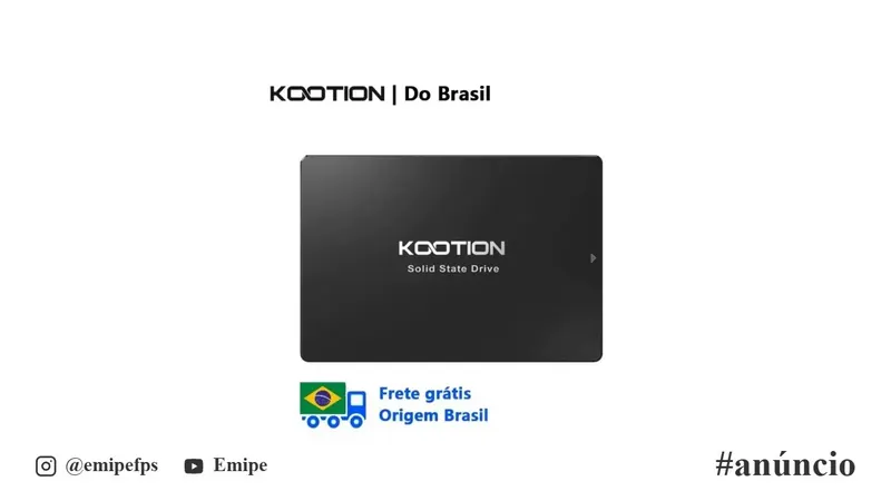 SSD Kootion 512GB SATA III 550 em promoção