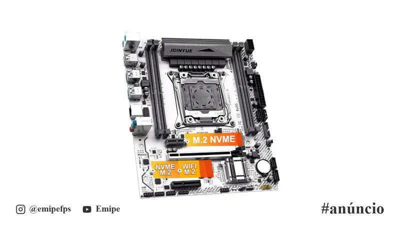Placa-Mãe Xeon X99 Jginyue X99 Gaming D4 ARGB, VRM de 8 Fases, Quad Channel, Secure Boot, TPM 2.0 (MSI 14 Pinos) em promoção na AliExpress
