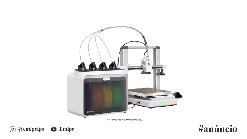 Impressora 3D Creality SPARKX I7 Color Combo CFS Lite com Caixa de Materiais Multicoloridos, AI Photo-to-3D, Velocidade de Impressão de 500mm/s, Tamanho de Impressão 260×260×255mm em promoção na AliExpress