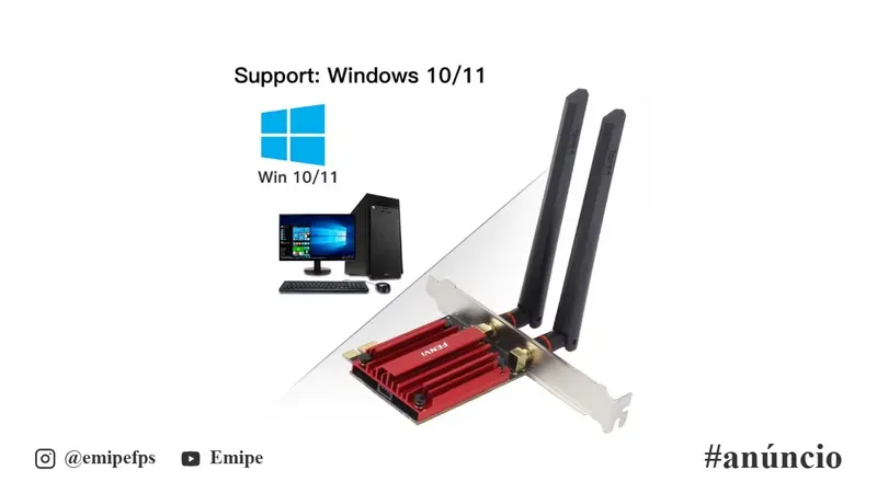 Wi-Fi 6E AX210 PCI Express + Bluetooth 5.3 em promoção na AliExpress