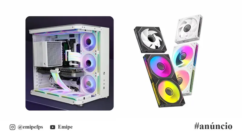 Kit 3 Fans Jumpeak MX120 UniFan Magnética ARGB 5V Reverse ou Normal 360mm MX 120 Fundo Infinito em promoção na AliExpress