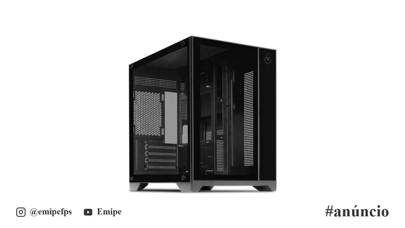 Gabinete Gamer Aquário Mancer CV100, Mid-Tower, Lateral de Vidro, Preto, MCR-CV100-BK em promoção na Shopee