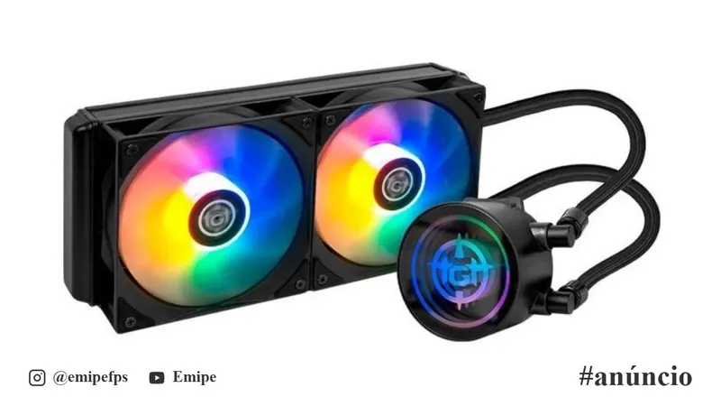 Water Cooler TGT Spartel V2, Rainbow, 240mm, Preto, TGT-SPLV240-BK01 em promoção na Shopee