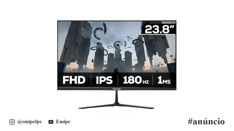 Monitor Gamer TGT Altay TS6, 23.8 Pol, IPS, FHD, 1ms, 180Hz, HDMI/VGA, TGT-ATTS6-BL02 em promoção na Shopee
