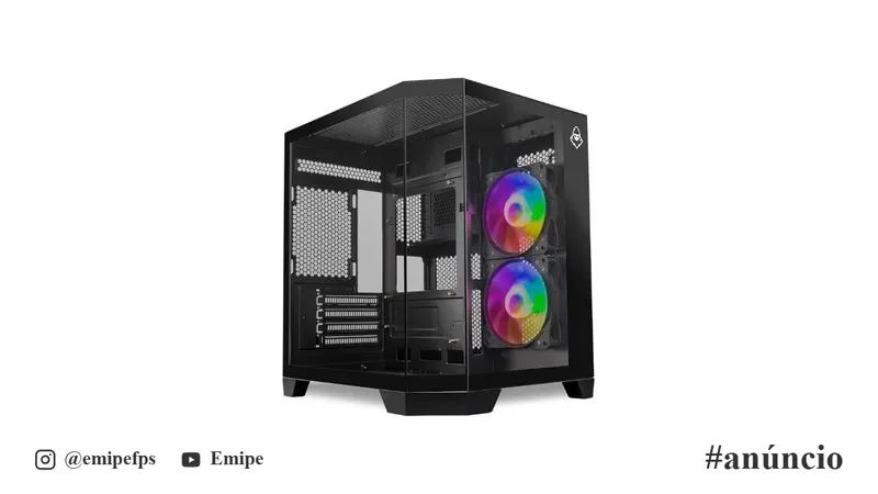 Gabinete Gamer Mancer CV700B, Mini-Tower, Lateral de Vidro, com 2 Fans, Preto, MCR-CV700B-BK-2F em promoção na Shopee