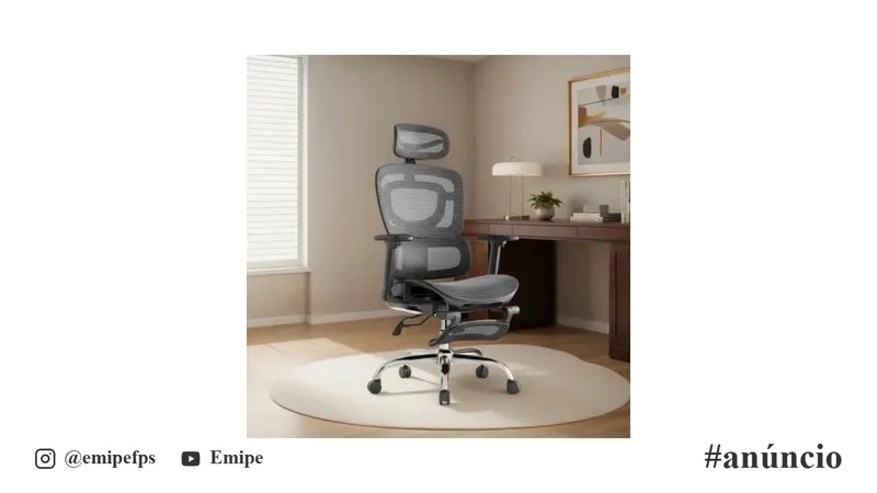 Cadeira de Escritório Ergonômica Mônaco em promoção