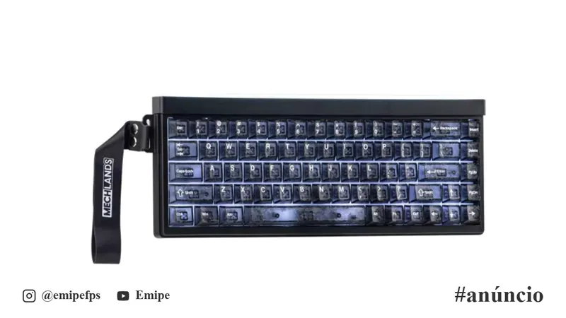 Teclado de Membrana Mechlands Halo68 65% 2000mAh Silencioso em promoção na AliExpress