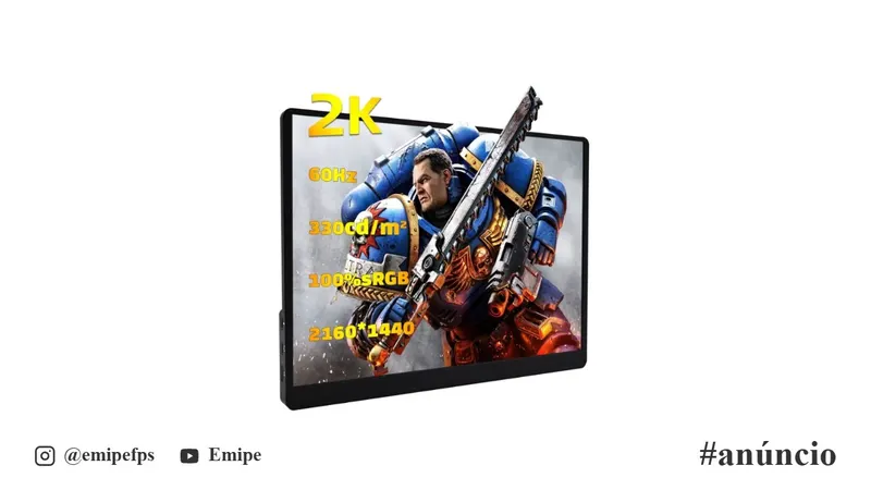 Monitor Portátil IPS Zsus 2K de 14 Polegadas (2160×1440) 60Hz para Laptop, Xbox, PS4/5, Switch, Caixa de TV, Celular e PC QHD em promoção na AliExpress