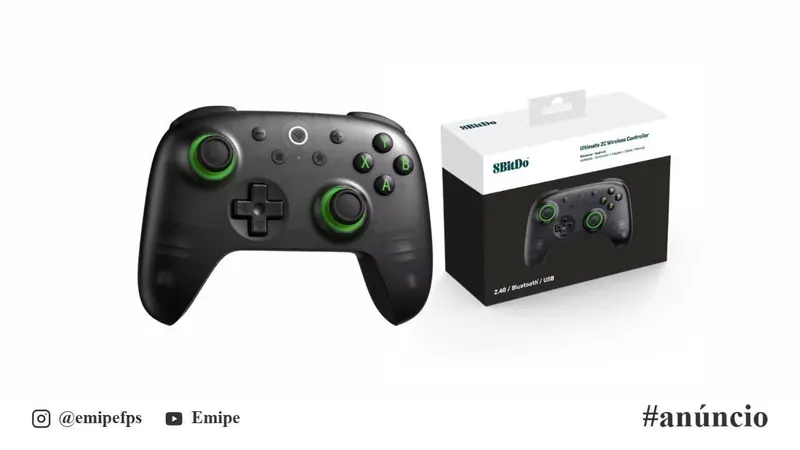 Controle 8BitDo Ultimate 2C, Analógicos Hall Effect, Sem Fio, PC, Windows 10, 11, Steam Deck, Raspberry Pi, Android em promoção na AliExpress