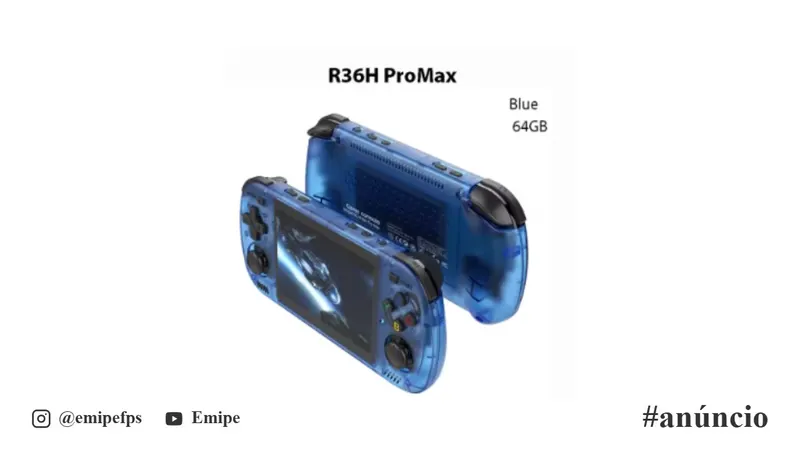 Console Portátil R36H ProMax, ArkOS 2.0, RK3326, 64GB em promoção na AliExpress