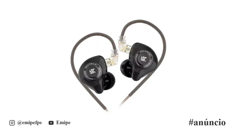 Fone de Ouvido KZ EDX Pro X, Hi-Fi Dynamic Drive Earphone Hi-Fi em promoção na AliExpress