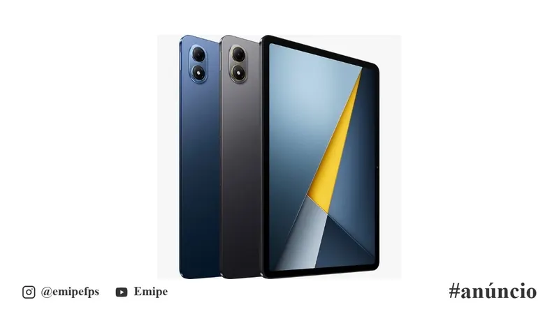 Tablet Xiaomi Poco Pad M1 Wi-Fi, 256GB, 8GB RAM, Versão Global em promoção na Shopee