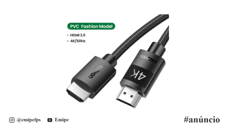 Cabo HDMI 2.1 UGREEN 8K 3m 48Gbps Ultra Alta para PS5 Xbox TV LG Samsung Projetor Home Theater Mi Box Xiaomi eARC Dolby Vision HDR10 em promoção na AliExpress