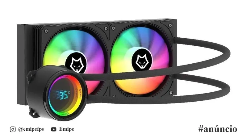 Water Cooler Husky Glacier, Iluminação ARGB, 240mm, AMD e Intel, Preto - HWT600PT em promoção na Amazon