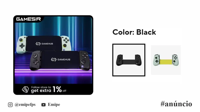 Controle para Smartphone X5 Lite, USB-C para Android iPhone 16/15, com Hall Effect, Universal Celular em promoção na AliExpress
