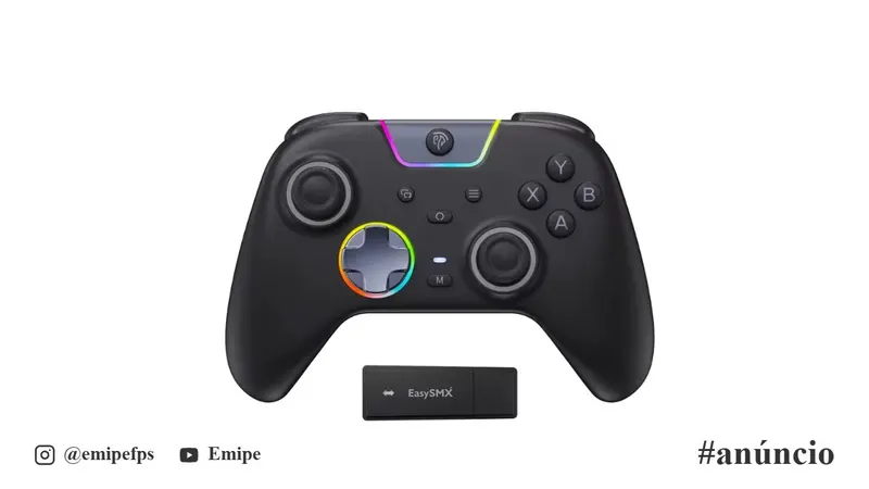 EasySMX X05 Pro Controle Sem Fio RGB, Analógicos Gatilhos Hall Effect em promoção na AliExpress