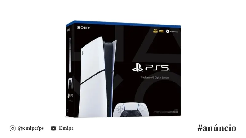 Console PlayStation 5 Slim Edição Digital 825GB PS5 em promoção na Shopee