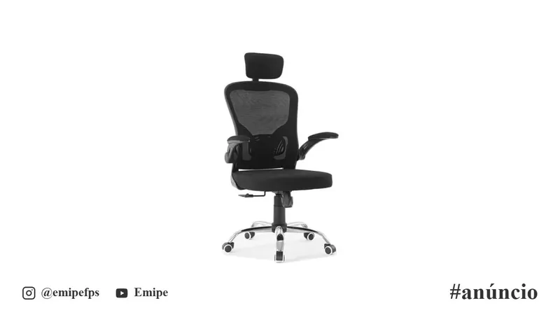 Cadeira Ergonômica de Escritório Giratória Malha Mesh Respirável Syberflex em promoção na Shopee