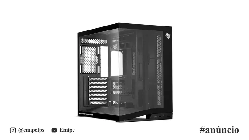 Gabinete Gamer Pichau Osiris PRO, Mid-Tower, Lateral de Vidro, Preto, PG-OSIP-BK em promoção na Shopee