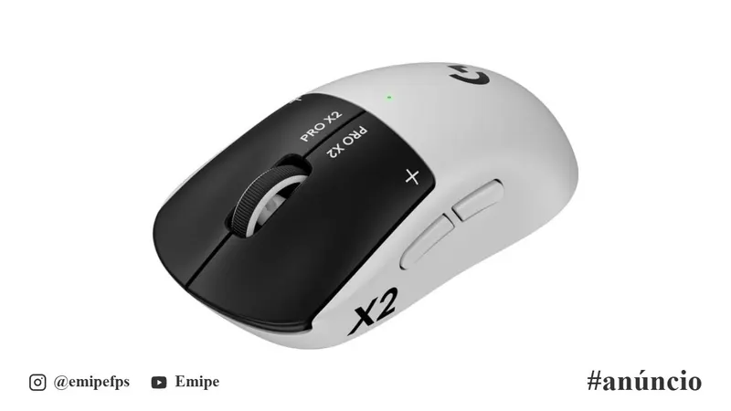 Mouse Gamer Sem Fio Logitech G PRO X2 SUPERSTRIKE LIGHTSPEED, Desempenho Ultra-rápido, Ultraleve (61 g), Cliques Táteis Personalizáveis, Carregamento USB-C para PC/Mac/Notebook em promoção na Amazon