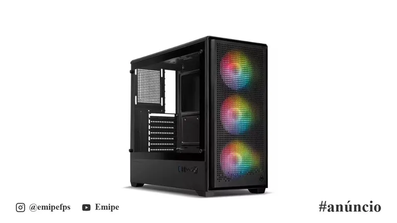 Gabinete Gamer Mancer Mugen, Full-Tower, Lateral de Vidro, Preto, MCR-MGN-BK em promoção na Shopee