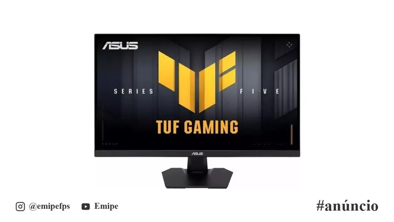 Monitor Gamer Asus TUF Gaming Series 5 VG279QM5F, 27 Pol, Full HD, 260Hz, Fast IPS, 0.3ms, ELMB Sync, FreeSync Premium em promoção na Shopee