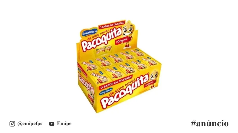 Paçoca Quadrada Paçoquita com 50 Unidades 1kg Festa Junina Santa Helena em promoção na Shopee