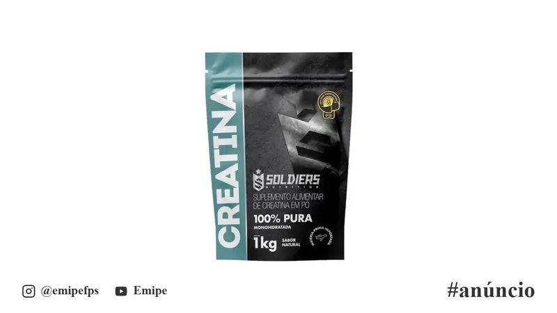 Creatina Monohidratada em Pó 100% Pura 1kg em promoção na Shopee