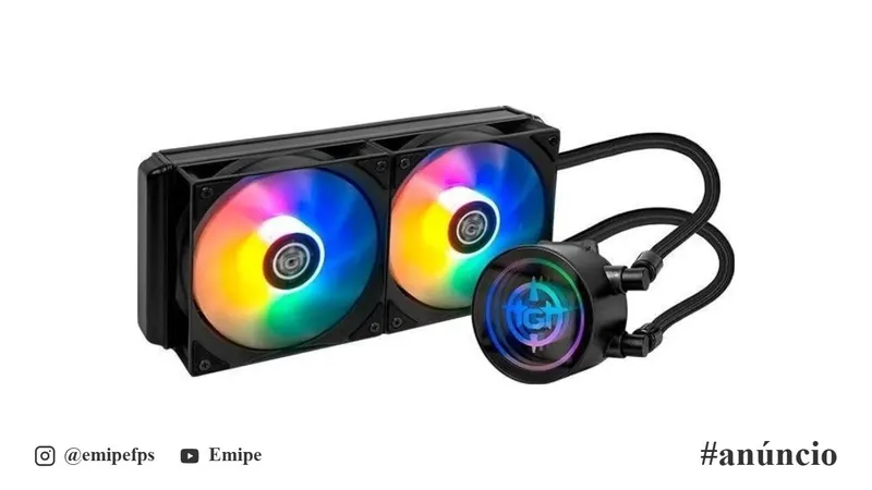 Water Cooler TGT Spartel V2, Rainbow, 240mm, Preto, TGT-SPLV240-BK01 em promoção na Shopee