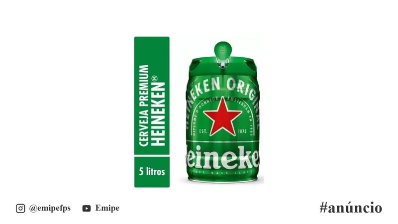 Cerveja Heineken Barril 5L em promoção na Shopee