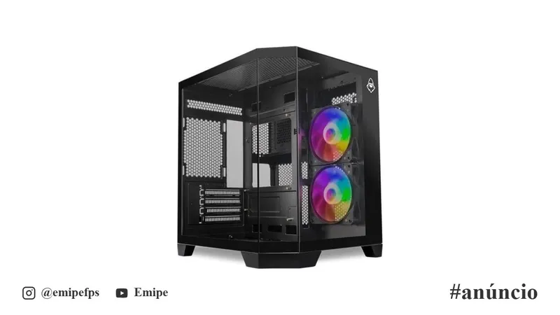 Gabinete Gamer Mancer CV700B, Mini-Tower, Lateral de Vidro, com 2 Fans, Preto, MCR-CV700B-BK-2F em promoção na Shopee